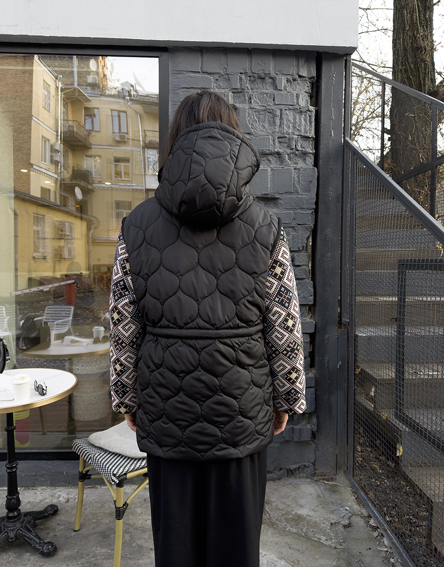 IMG_0883 Пуховик Вишиванка ZHARKO (ZHRK_kzfw2500001djornamentbl) - фото 3