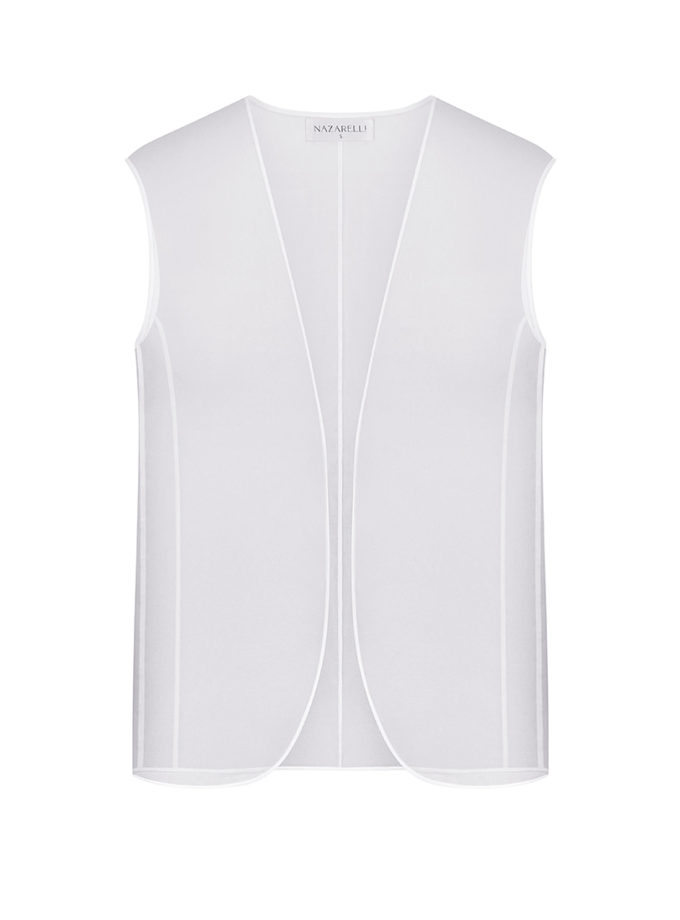 Жилет з органзи білий NAZARELL! (NZRLL_ZD120)
