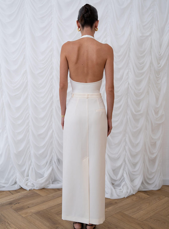 Костюмна спідниця максі жовта OUI OUI (OO_ART_355)