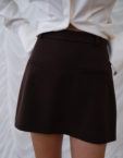 Костюмна спідниця міні коричнева OUI OUI (OO_ART_373)