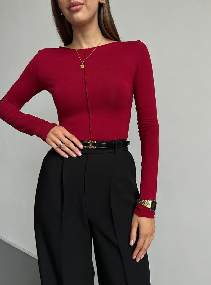 Лонгслів червоний OUI OUI (OO_ART_353)