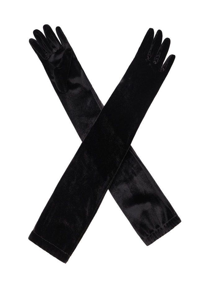 Рукавиці чорні оксамитові ROSCA (RSK_Gloves-001/6)