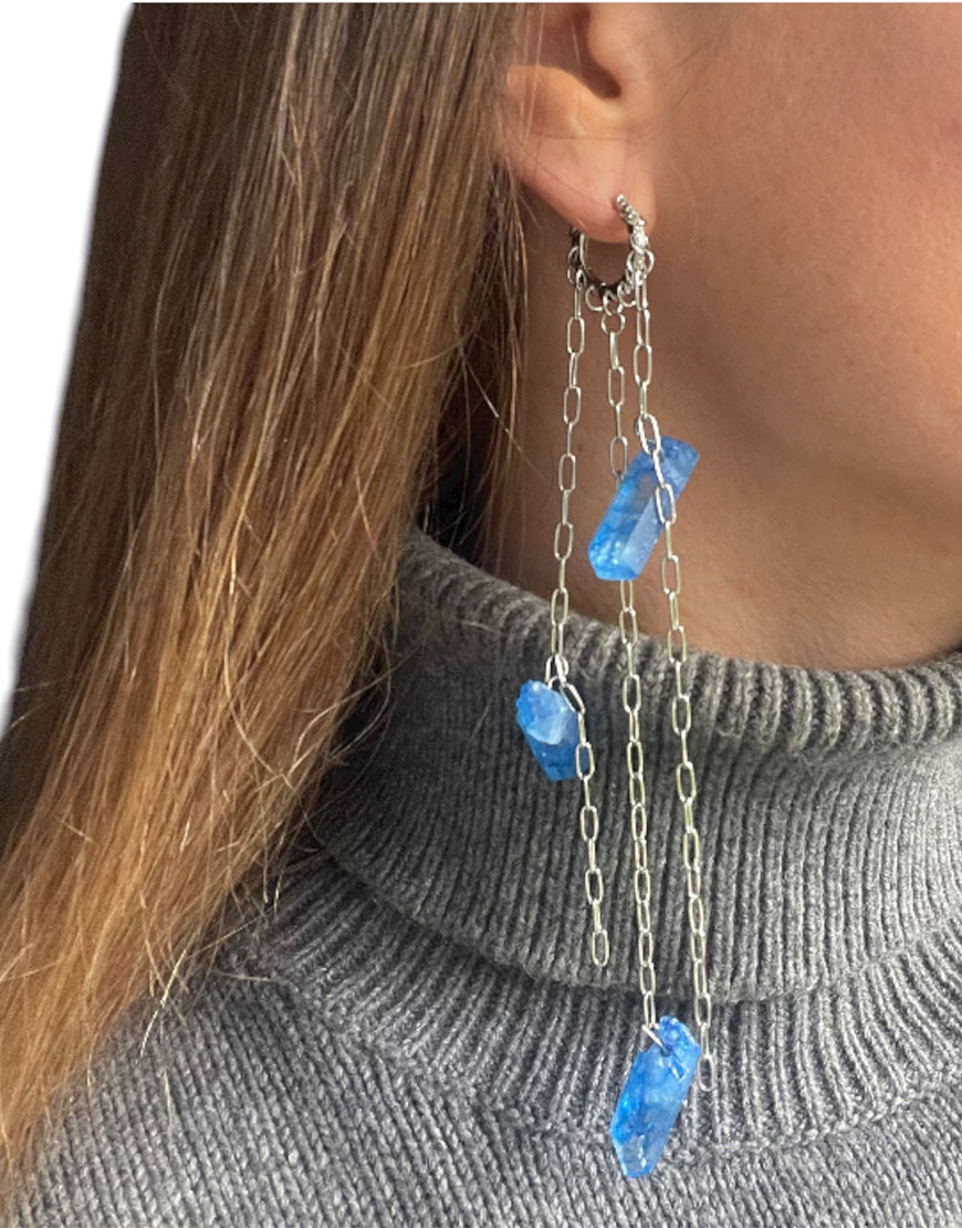 Сережки з синім кварцем SJ_002, фото 1 Сережки з синім кварцем SJ_002, фото 1 - в интернет магазине KAPSULA