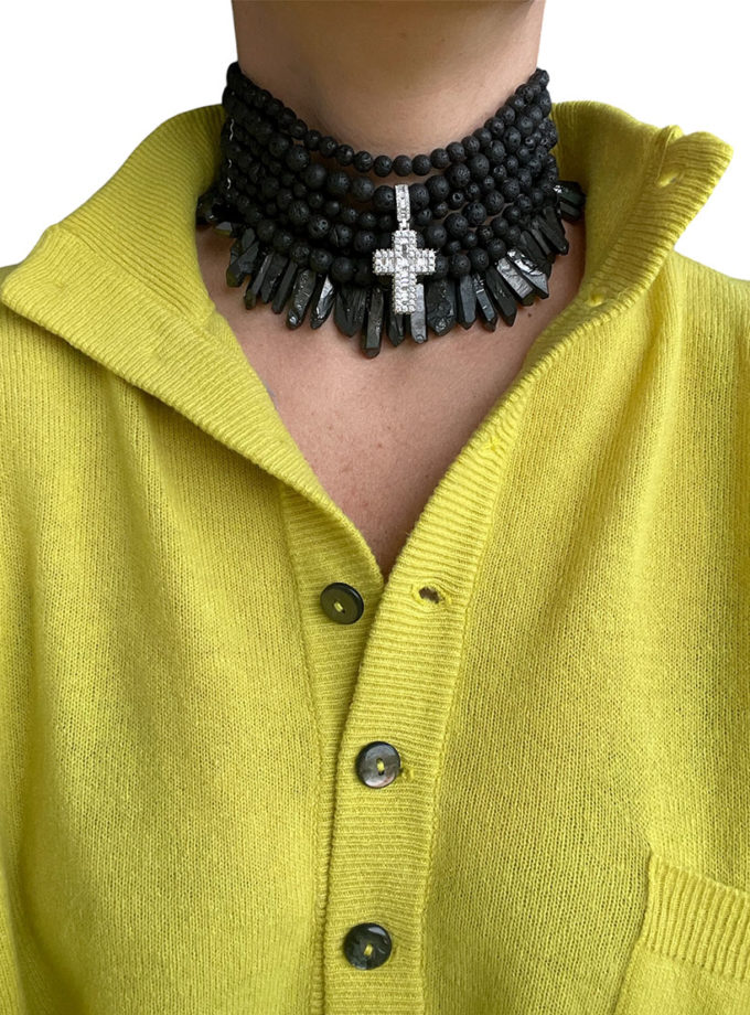 Чокер лава з хрестом SJ_009, фото 1 Чокер лава з хрестом SJ_009, фото 1 - в интернет магазине KAPSULA