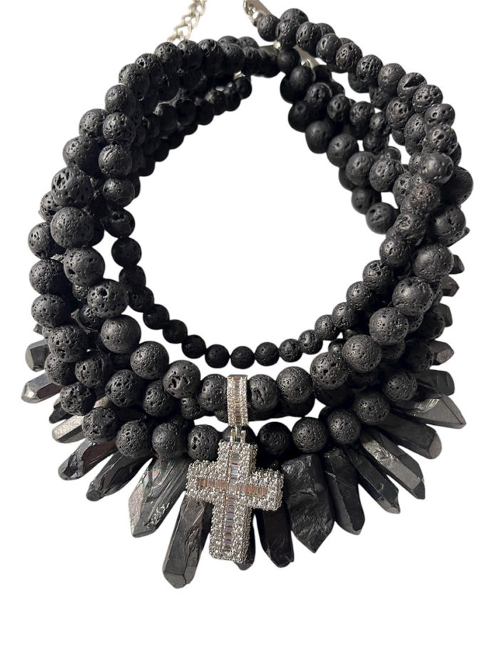 Чокер лава з хрестом SJ_009, фото 1 Чокер лава з хрестом SJ_009, фото 1 - в интернет магазине KAPSULA