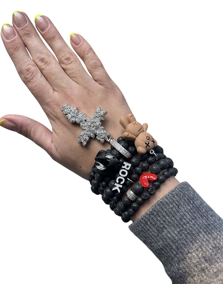 Браслет лава с підвісками SJ_005, фото 1 Браслет лава с підвісками SJ_005, фото 1 - в интернет магазине KAPSULA