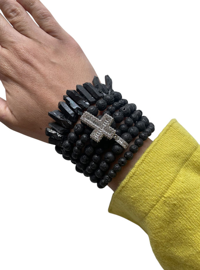 Браслет лава з хрестом SJ_008, фото 1 - в интернет магазине KAPSULA