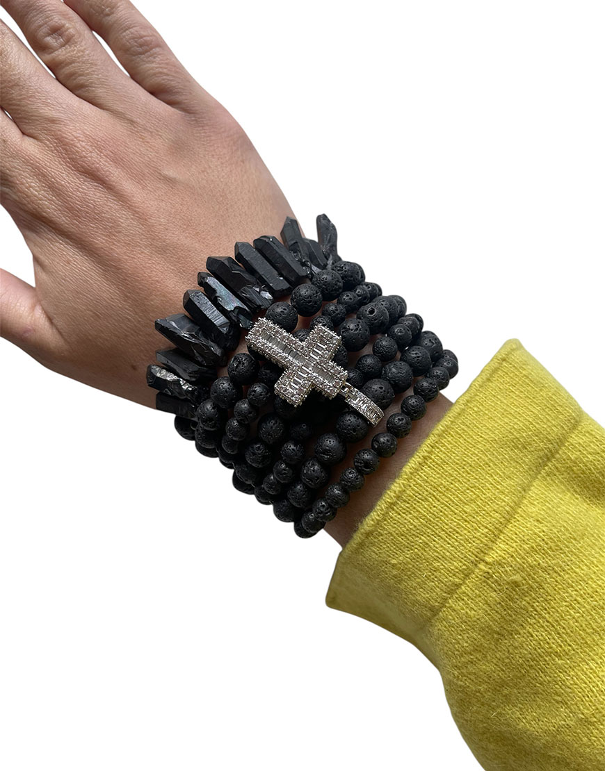 Браслет лава з хрестом SJ_008, фото 1 Браслет лава з хрестом SJ_008, фото 1 - в интернет магазине KAPSULA