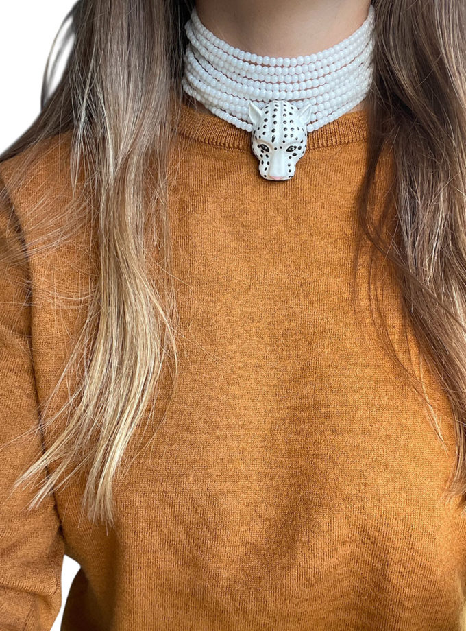 Чокер білий з пантерою SJ_010, фото 1 Чокер білий з пантерою SJ_010, фото 1 - в интернет магазине KAPSULA