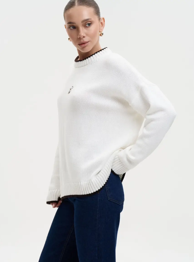 Светр з принтом TWICE (TWC_2508369192101_WH)