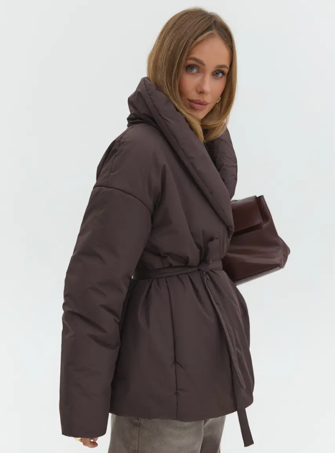 Куртка з поясом утеплена TWICE (TWC_OW250111188)