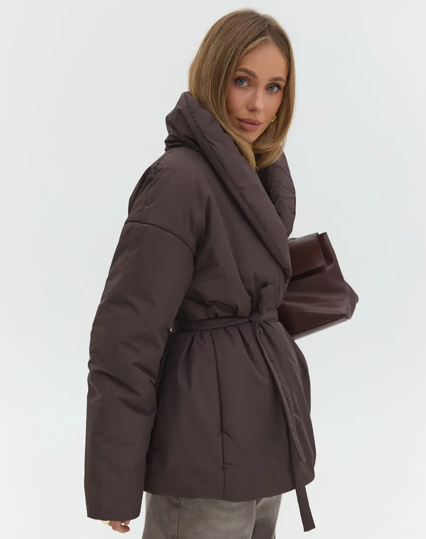 twice (6) Куртка з поясом утеплена TWICE (TWC_OW250111188) - фото 2